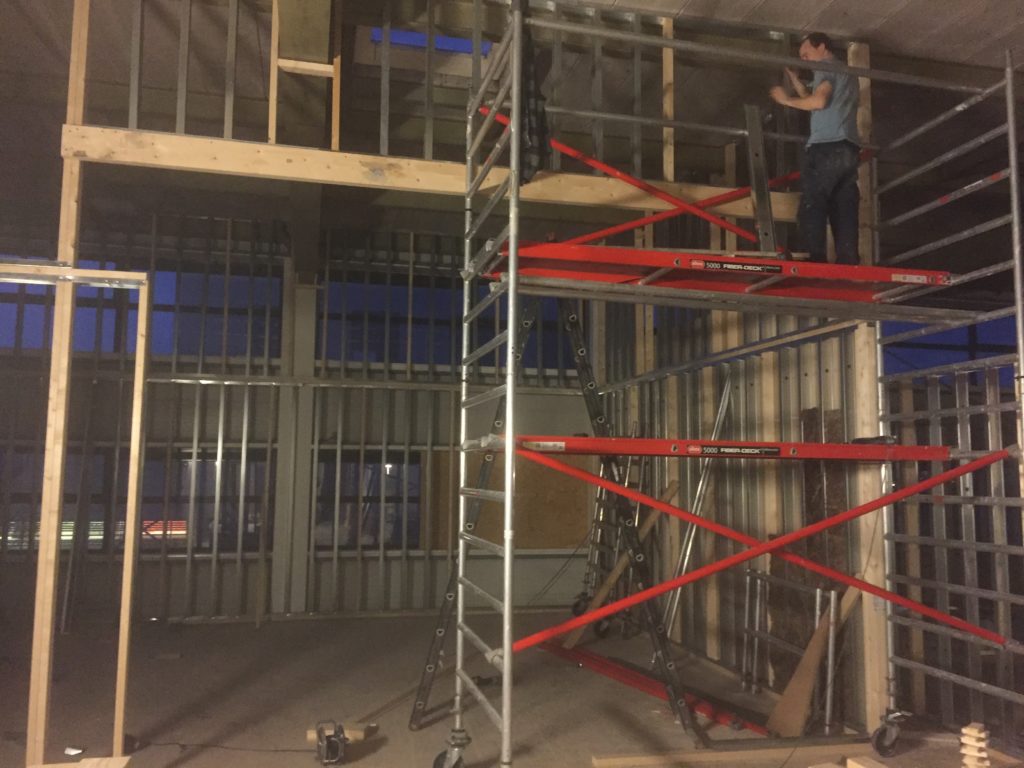 Studio in aanbouw